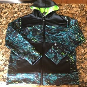 EUC!  Teal-Lime-Black Hoodie by Champion C9